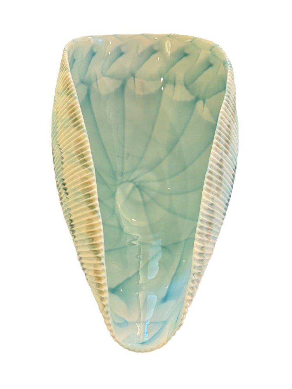 Large Yalos Murano Centerpiece Shell Bowl